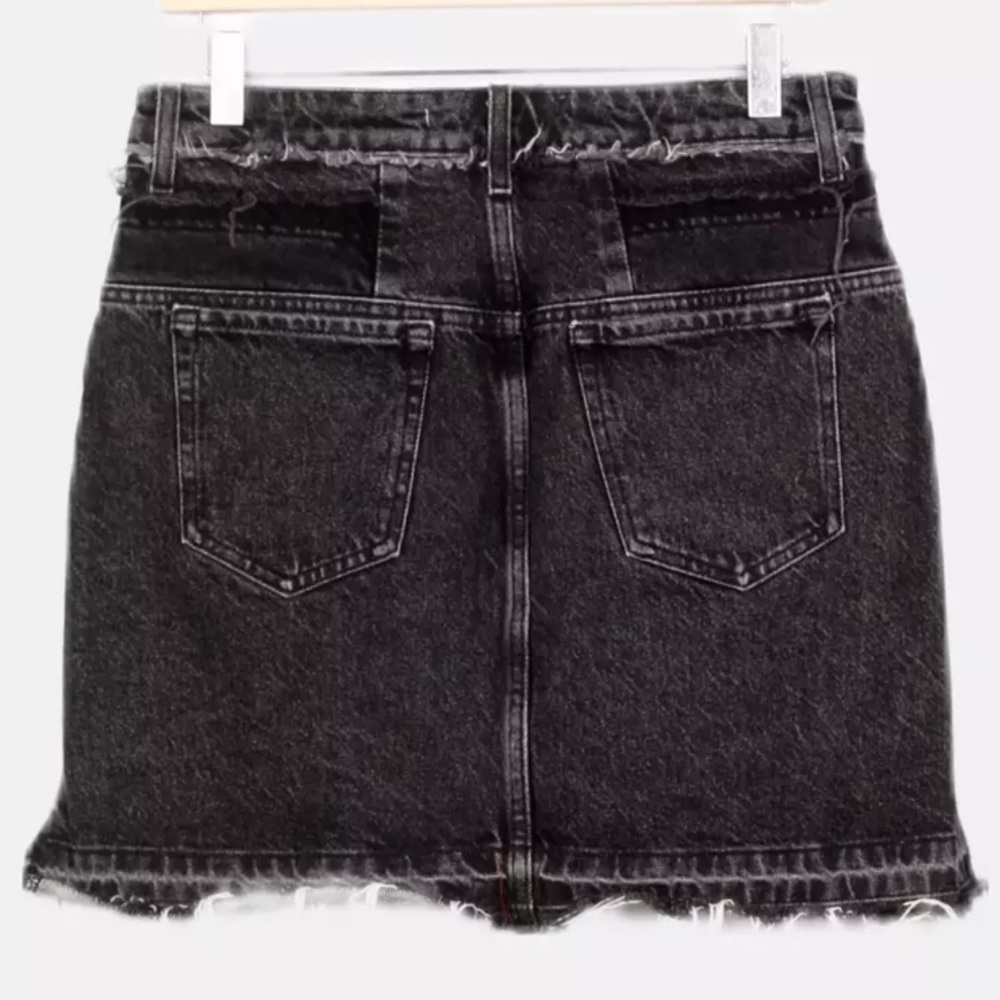 ZARA Distressed Mini Denim Skirt - Picture 4 of 12